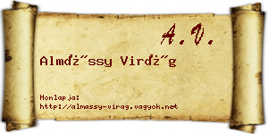Almássy Virág névjegykártya